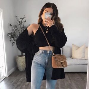 Black Oversized Chunky Knit Sweater